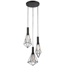 Band Iron 3-Light Pendant Light